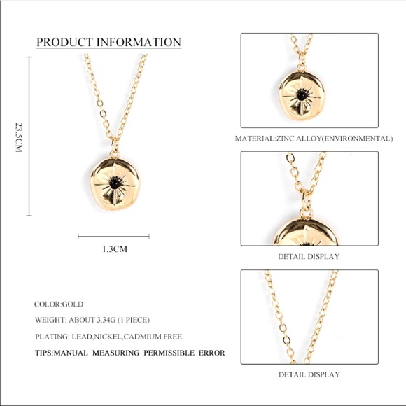 💕 dainty sunburst necklace 💕 - Picture 4 of 5